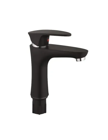 Смеситель для умывальника Plamix Cezar-001 Set Matte Black ABS-пластик