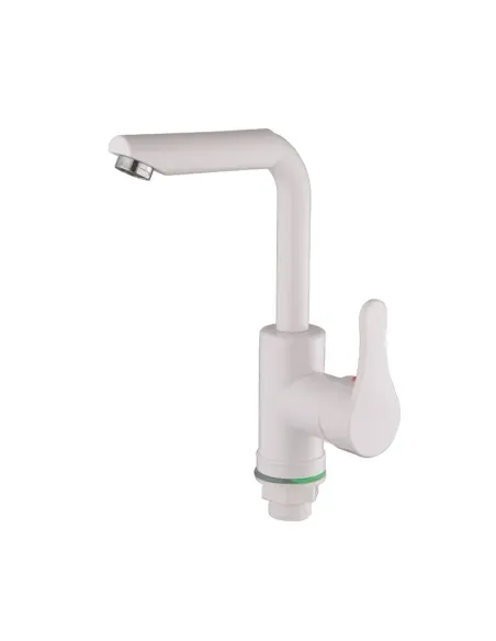 Смеситель для умывальника Plamix Diego-001-G White ABS-пластик