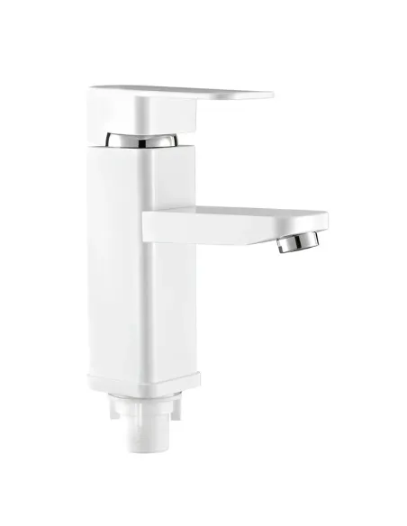 Смеситель для умывальника Plamix Kub-001 White ABS-пластик