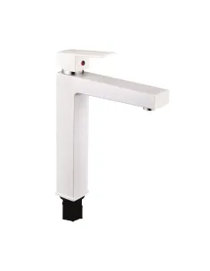 Смеситель для умывальника Plamix Kubus-001 High Set White ABS-пластик