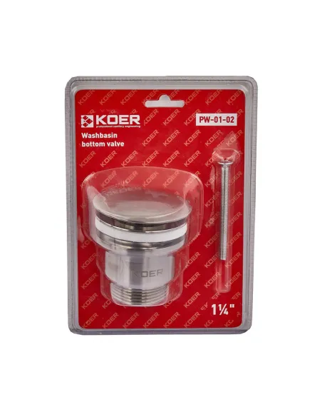 Донный клапан для раковины Koer PW-01-02 1 1/4 дюйма