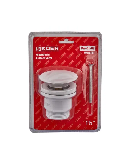 Донный клапан для раковины Koer PW-01-03 1 1/4 дюйма