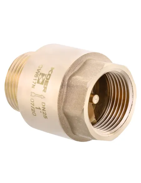 Обратный клапан Koer KR.170 - ГШ 1 дюйм, латунный шток