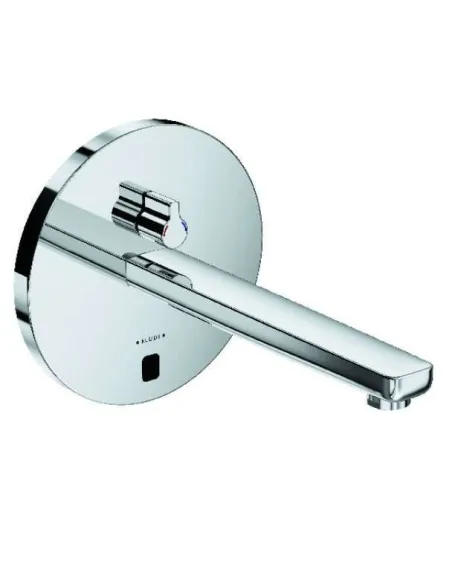 Смеситель сенсорный для умывальника Kludi Zenta 3840105 (настен. монтаж, сеть 240 V или батарейки, 240 мм, круглый отражатель, р