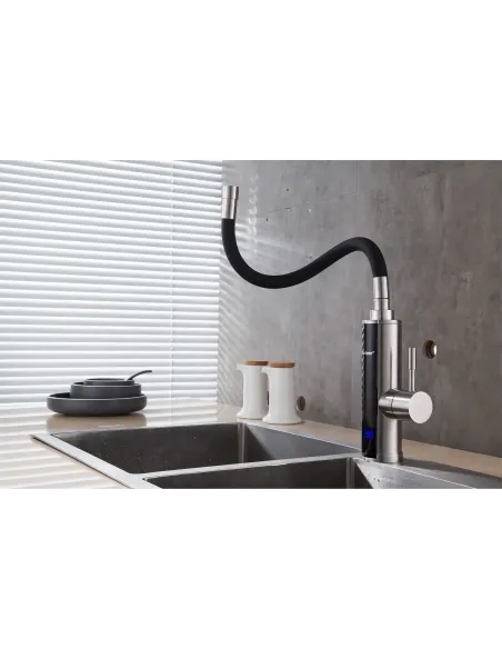 Смеситель для кухни Mixxus Electra 470-EF, с подогревом воды, гибкий излив