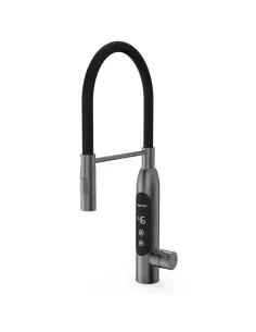Смеситель для кухни Mixxus Electra 570-EF Graphite с подогревом воды, гибкий излив