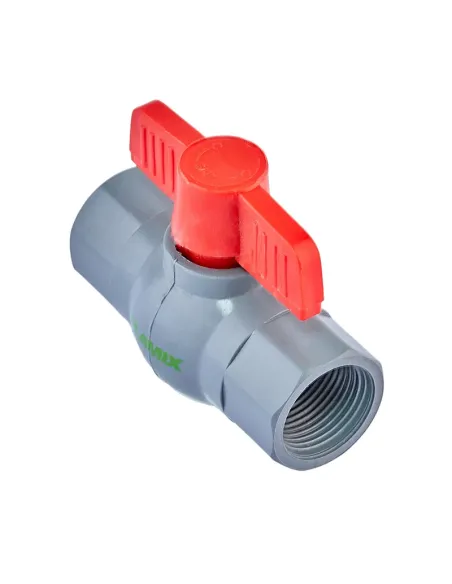 Кран шаровой прямой Plamix PVF FF PVC 3/4 дюйма, ABS-пластик