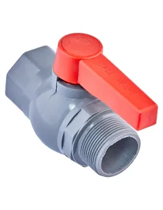 Кран шаровой прямой Plamix PVM FM PVC 1 1/2 дюйма, ABS-пластик