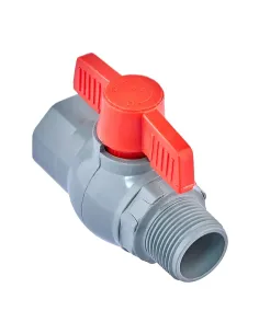 Кран шаровой прямой Plamix PVM FM PVC 1 дюйм, ABS-пластик