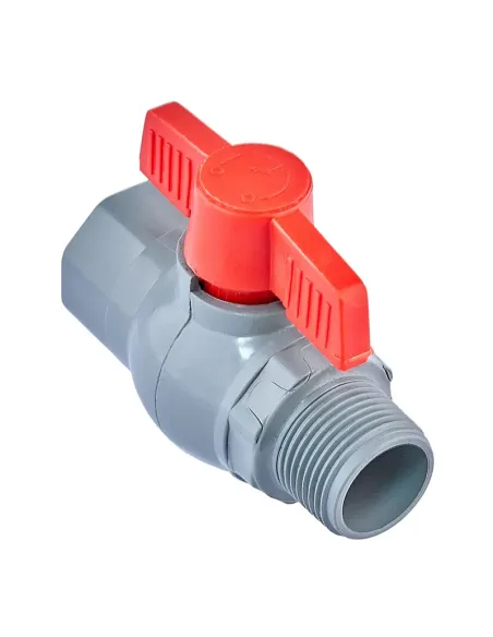 Кран кульовий прямий Plamix PVM FM PVC 1 дюйм, ABS-пластик