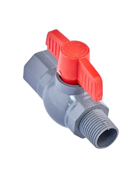 Кран шаровой прямой Plamix PVM FM PVC 1/2 дюйма, ABS-пластик