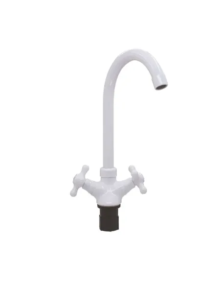 Змішувач для кухні Plamix Pablo-275 Set White ABS-пластик, двовентильний