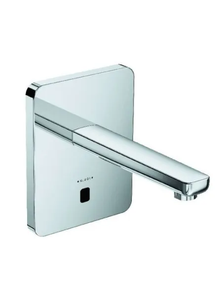 Смеситель сенсорный для умывальника Kludi Zenta 3850205 (настен. монтаж, сеть 240 V или батарейки, 190 мм, квадратный отражатель