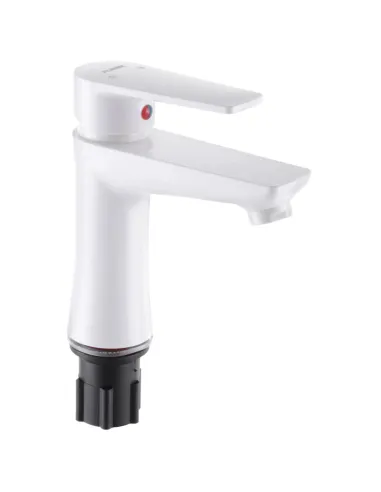 Змішувач для умивальника Plamix Oscar-001W White ABS-пластик