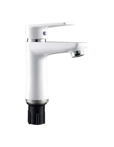 Змішувач для умивальника Plamix Oscar-001W білий, ABS-пластик