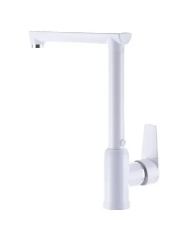Смеситель для кухни Plamix Mario-017 белый, ABS-пластик