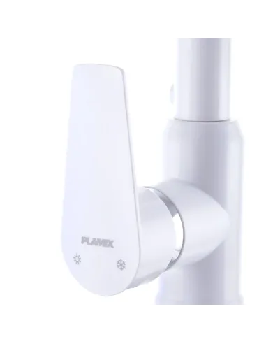 Смеситель для кухни Plamix Mario-017 белый, ABS-пластик
