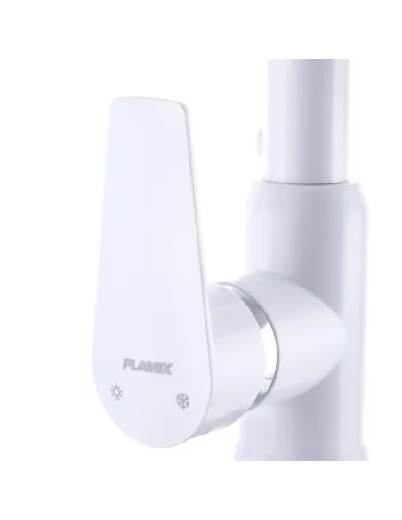 Смеситель для кухни Plamix Mario-017 белый, ABS-пластик