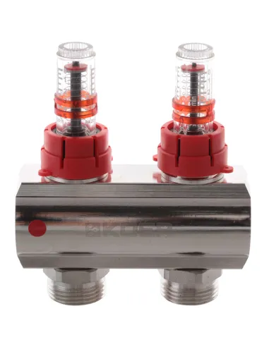 Колектор для теплої підлоги Koer KR.1110-04 4 виходи, з витратомірами