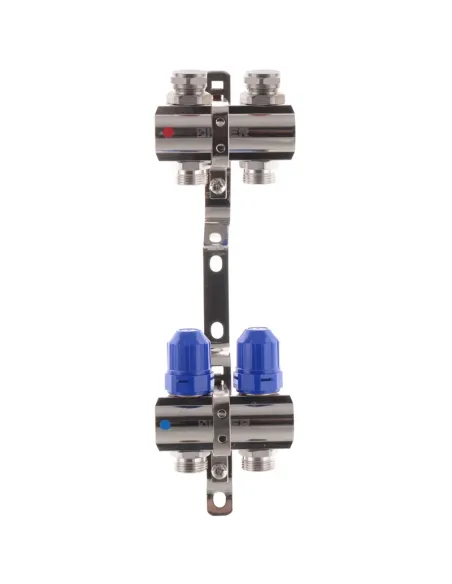 Коллектор для теплого пола Koer KR.1100-02 2 выхода, с термостатическими клапанами