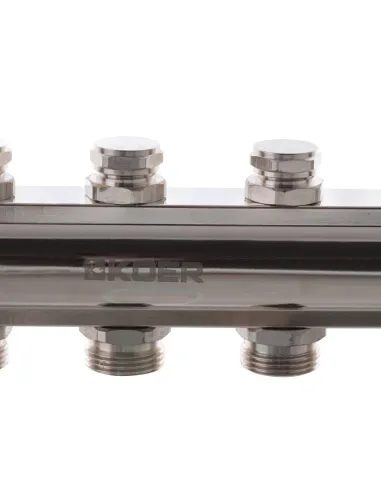 Коллектор для теплого пола Koer KR.1100-12 12 выходов, с термостатическими клапанами