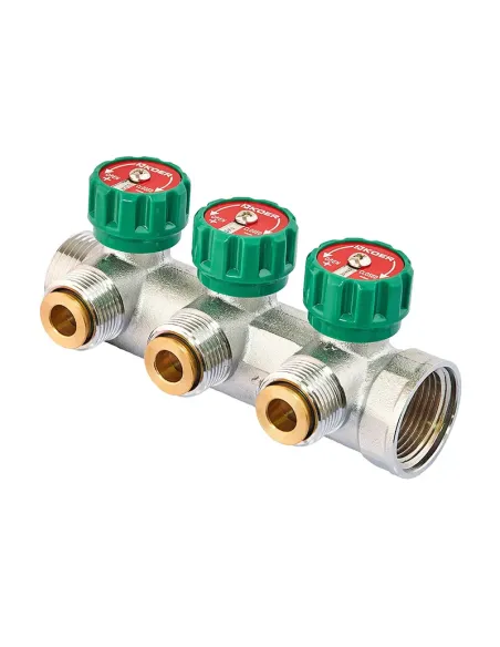 Колектор для теплої підлоги Koer KR.1127-3 Ways 3 виходу, вентильний, з адаптером