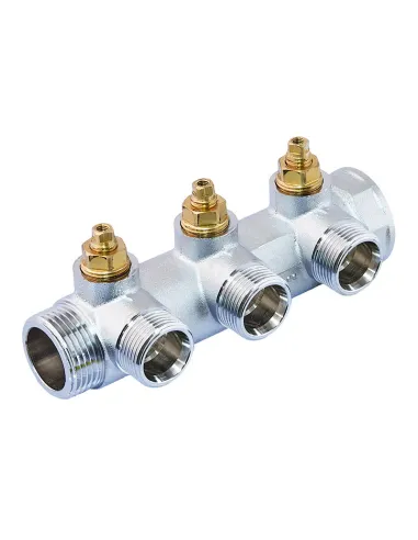 Колектор для теплої підлоги Koer KR.1127-3 Ways 3 виходу, вентильний, з адаптером