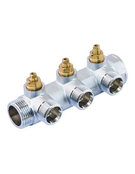 Колектор для теплої підлоги Koer KR.1127-3 Ways 3 виходу, вентильний, з адаптером