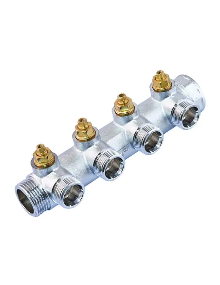 Коллектор для теплого пола Koer KR.1127-4 Ways 4 выхода, вентильний, с адаптером