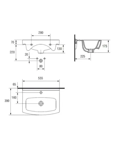 Керамическая раковина настенная Cersanit Cersania 50, мебельная купить в Днепре и Киеве - цена от КТУ