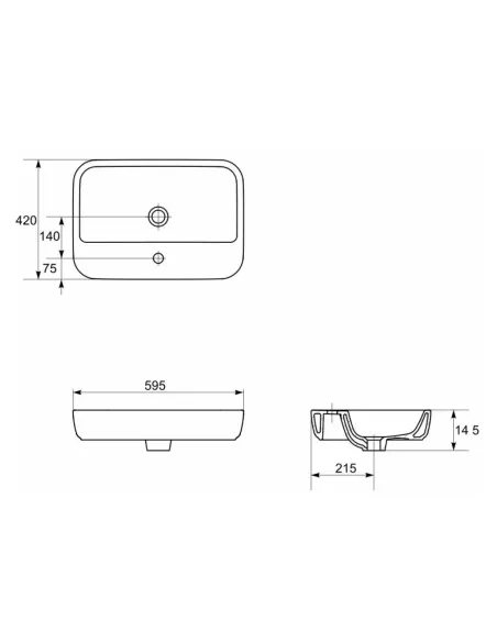 Керамическая раковина накладная Cersanit Caspia 60 купить в Днепре и Киеве - цена от КТУ