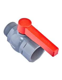 Кран шаровой прямой Plamix PVM FM PVC 2 дюйма, ABS-пластик