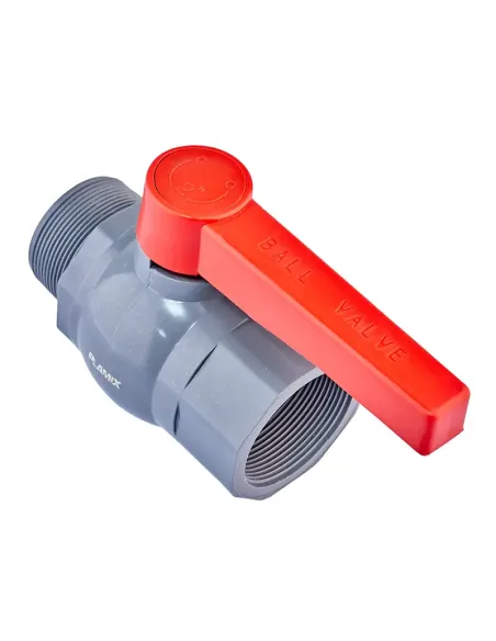 Кран кульовий прямий Plamix PVM FM PVC 2 дюйми, ABS-пластик