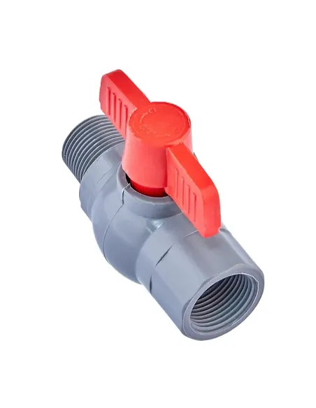 Кран шаровой прямой Plamix PVM FM PVC 3/4 дюйма, ABS-пластик