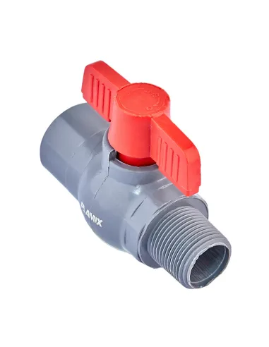 Кран кульовий прямий Plamix PVM FM PVC 3/4 дюйми, ABS-пластик