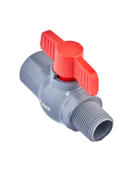 Кран шаровой прямой Plamix PVM FM PVC 3/4 дюйма, ABS-пластик