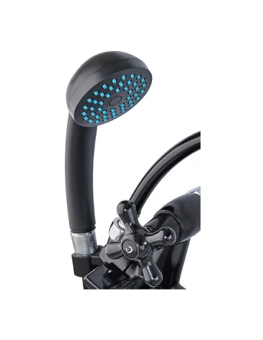 Смеситель для ванны Plamix Sirius-140 Black двухвентильный, ABS-пластик