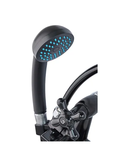 Смеситель для ванны Plamix Sirius-140 Black двухвентильный, ABS-пластик