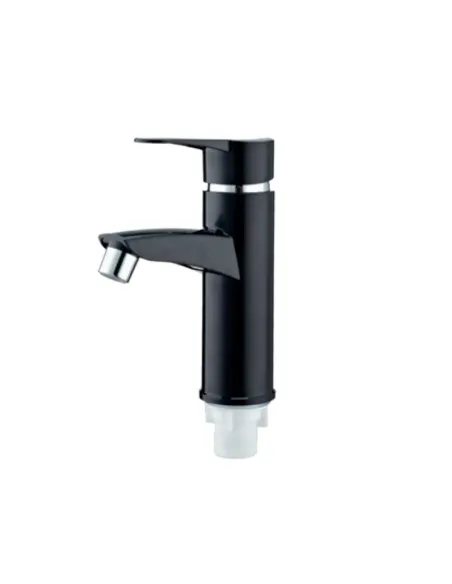 Смеситель для умывальника Plamix Sergio-001 черный, ABS-пластик