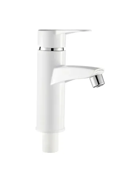 Змішувач для умивальника Plamix Sergio-001 W білий, ABS-пластик