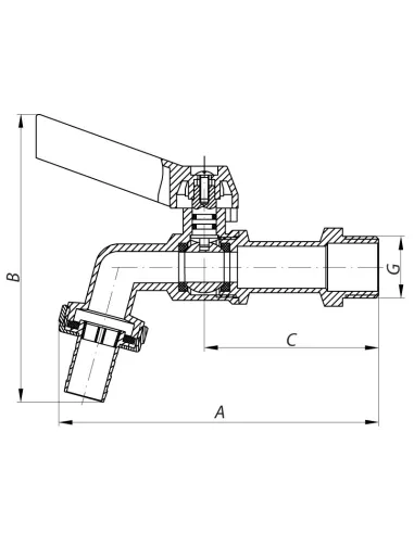 Кран для поливу Koer KR.251 1/2 дюйми з конектором
