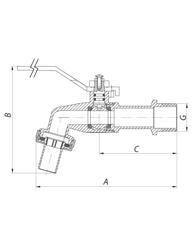 Кран для поливу Koer KR.256 1/2 дюйми з конектором