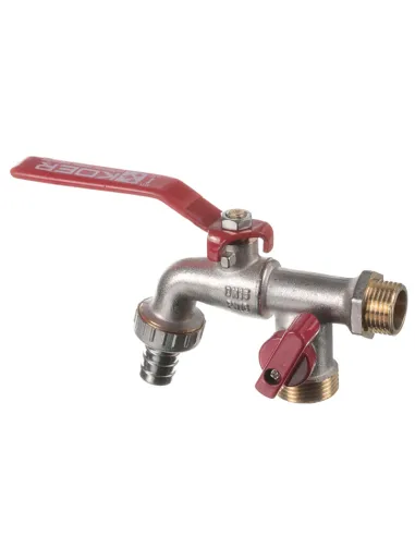 Кран для полива Koer KR.248 1/2 дюйма с конектором и дополнительным выходом