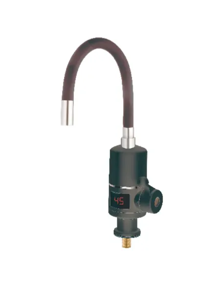 Смеситель для кухни Zerix ELW06-EF Black, с подогревом воды