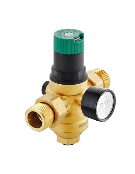 Редуктор давления Koer KR.1241, 3/4 дюйма, с фильтром тонкой очисткой и манометром