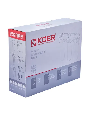 Магистральный фильтр для очистки воды Koer KV-26 3/4 дюйма