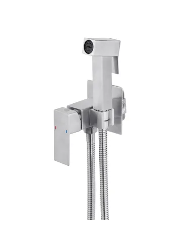 Смеситель для биде Kroner KRP Edelstahl Kubus - ESG053 с гигиеническим душем