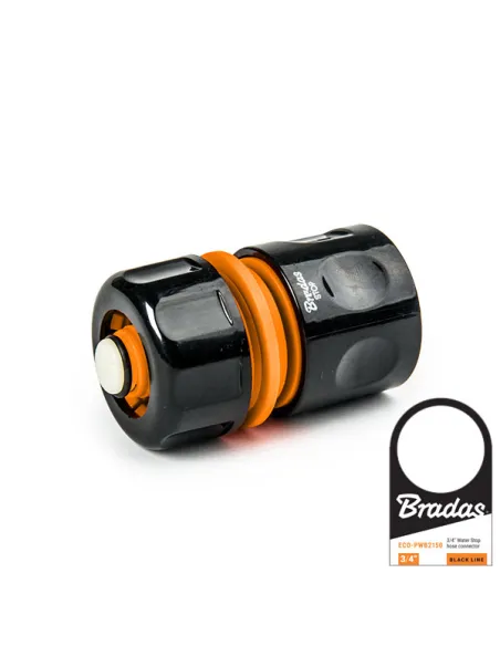 Коннектор для шланга Bradas Power Jet Stop Black Line ECO-PWB2165
