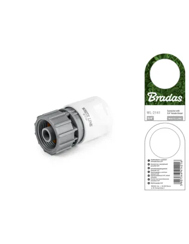 Конектор для шлангу Bradas Stop White Line WL-2141