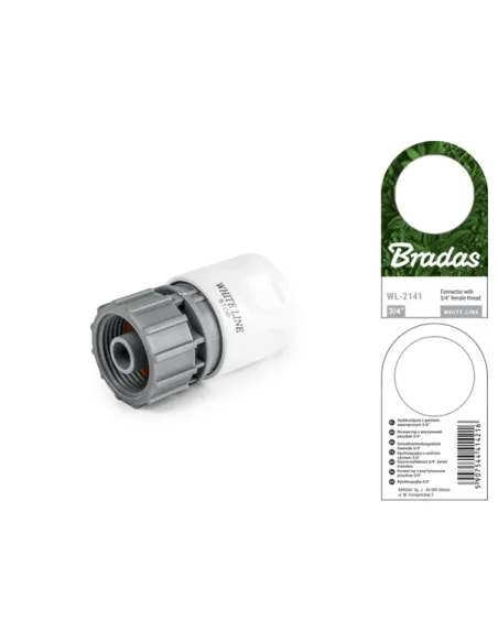 Коннектор для шланга Bradas Stop White Line WL-2141